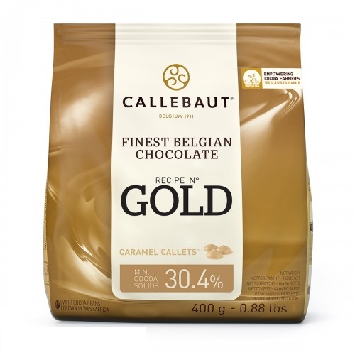 Шоколад белый GOLD Callebaut, 400 гр (упак)