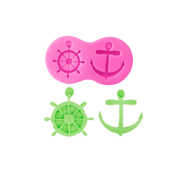 Молд силиконовый Якорь и штурвал