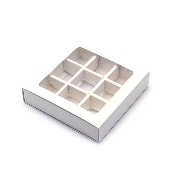 Коробка 9 конфет Белая 5шт