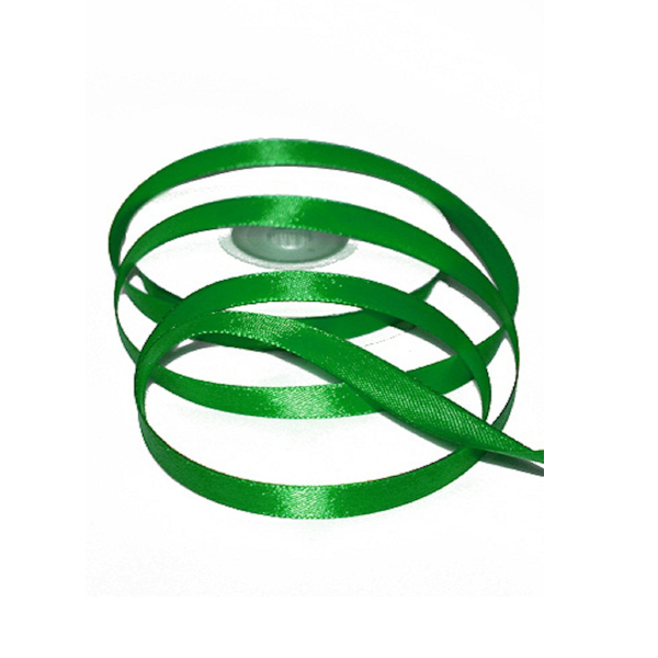Лента атласная "Зелёная" 1,2см х 23 м
