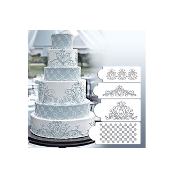 Трафареты Витиеватые узоры, 4шт