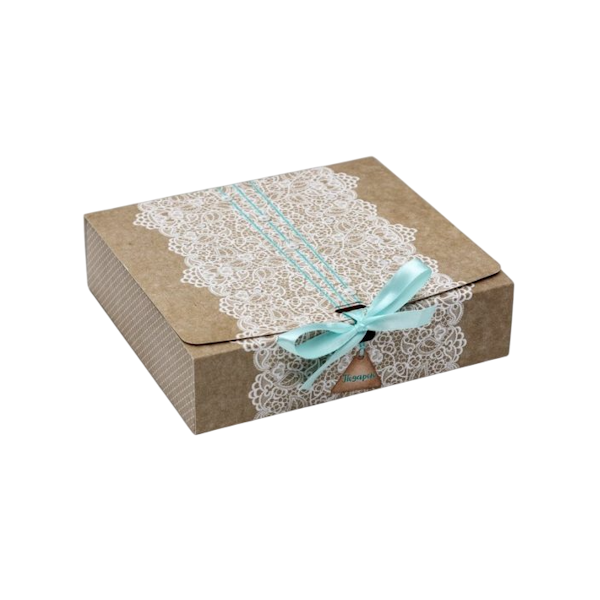 Коробка складная Подарок (кружева) 20х18х5см