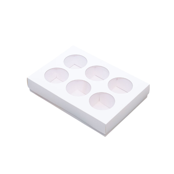 Коробка Моти белая 6 ячеек