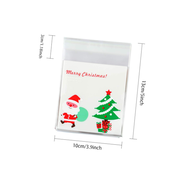 Пакетик Дед мороз и ёлка 10*10см