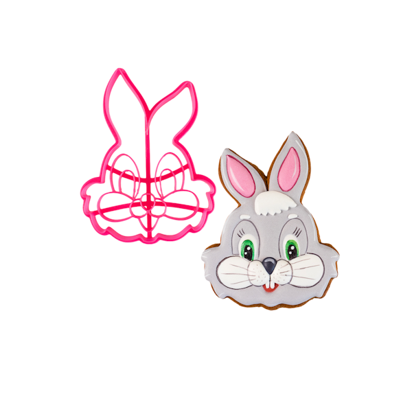 Вырубка пластиковая "Заяц мордочка"