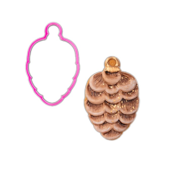 Вырубка пластиковая «Шишка еловая» 9см