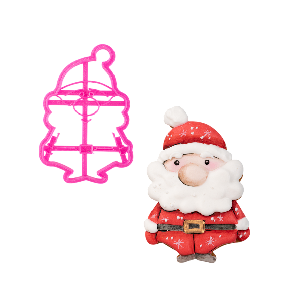 Вырубка пластиковая "Дед Мороз" штамп 10,5 см