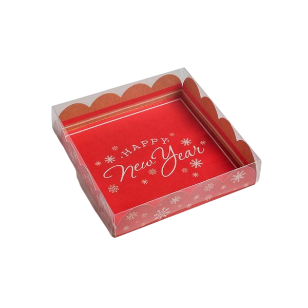 Коробка пряник New year 13*13*3см (10шт)