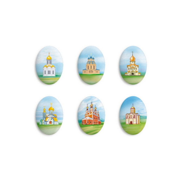 Сахарный медальон Храмы 3 шт
