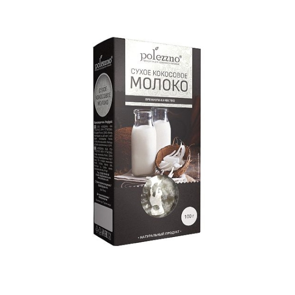 Сухое кокосовое молоко Полеззно 100г