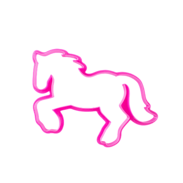 Вырубка пластиковая "Лошадка бежит" 12*8см