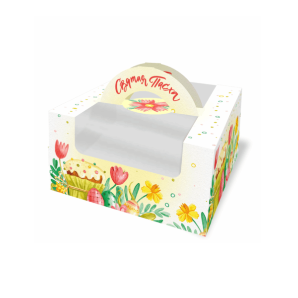 Коробка Бенто-торт Святая пасха 14-14-8см