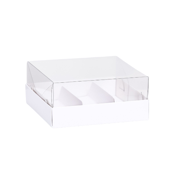 Коробка 3 Эклера БЕЛАЯ