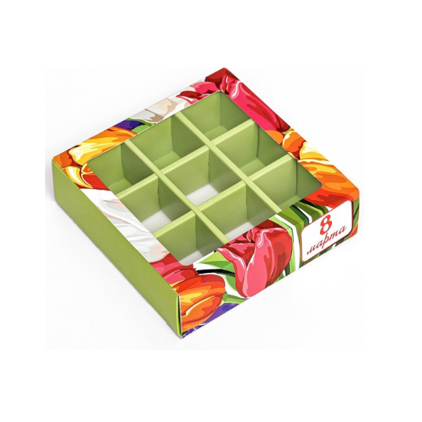 Коробка 9 конфет 8 Марта