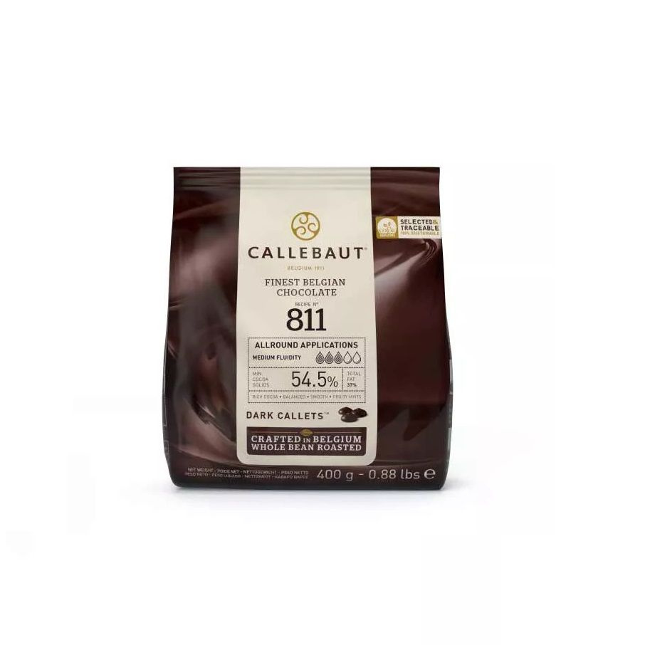 Шоколад темный 54,5% Callebaut 400 гр (упак)