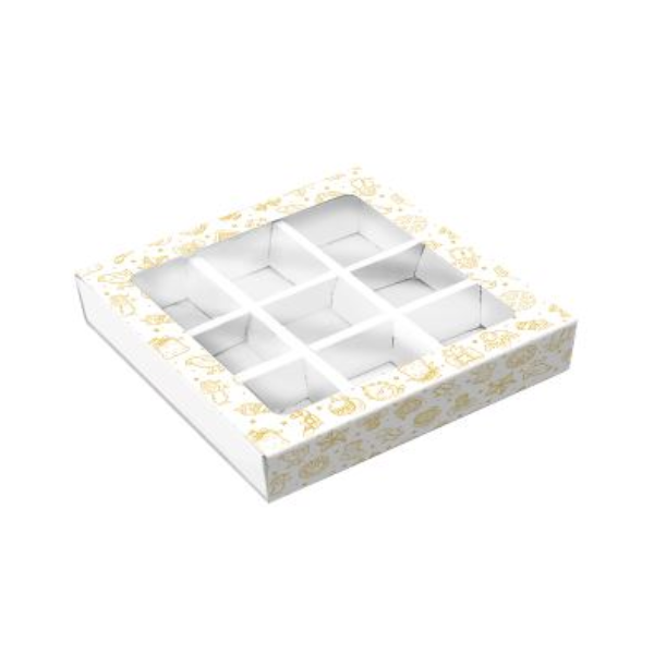 Коробка 9 конфет Золотой Новый год