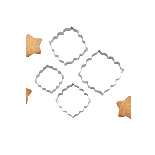 Набор вырубок Таблички с орнаментом 4шт металл