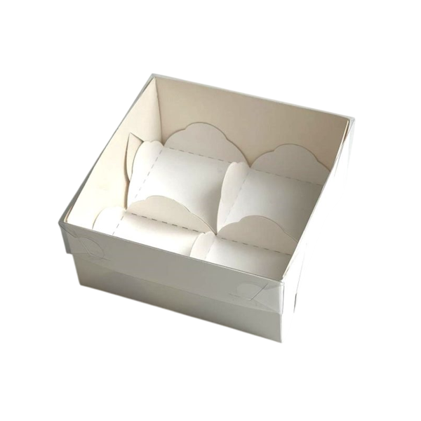 Коробка Моти Белая (4 ячейки) 12*12*5,5см