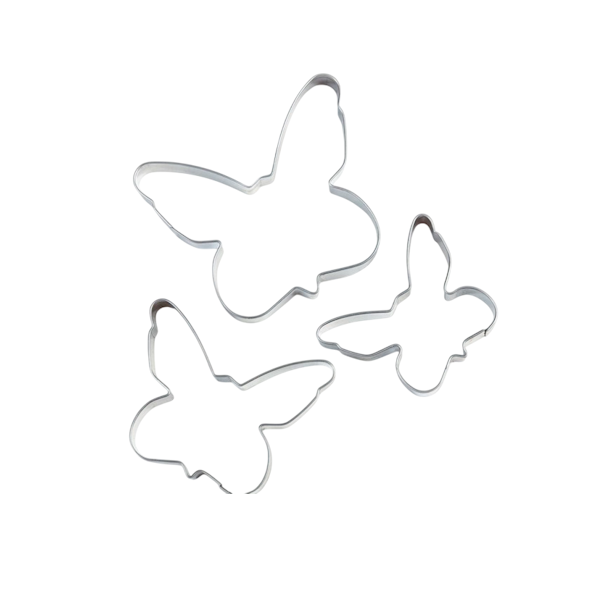 Набор металл вырубок Бабочка 3 шт