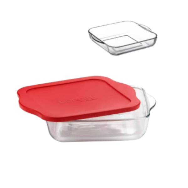 Форма стекло 22 х 22см с крышкой