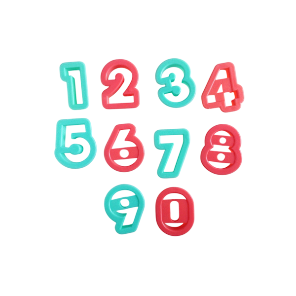 Набор вырубок Цифры маленькие 10 шт (4 см)