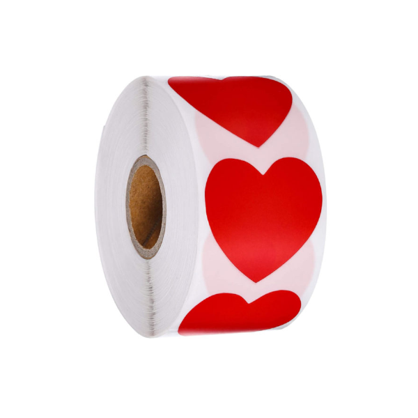 Наклейки Сердце (рулон)