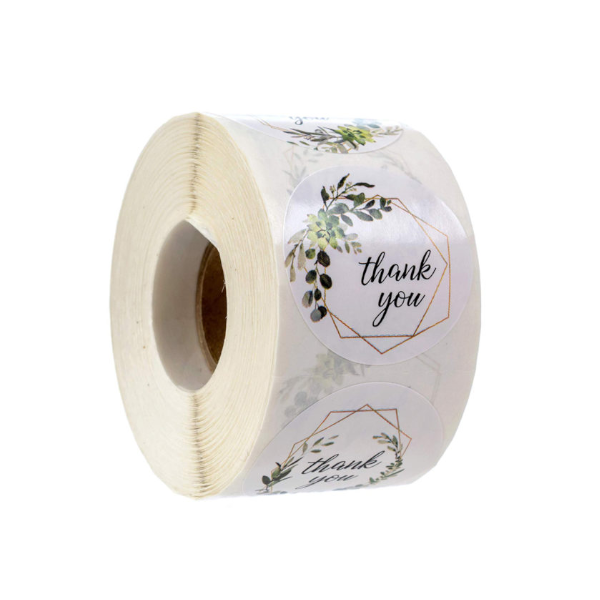 Наклейки Thank You рамка (рулон)