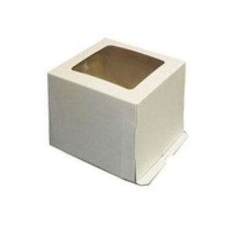 Коробка торт с окном 30-30-30 см (гофро)