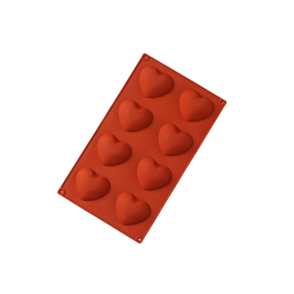 Форма силиконовая Сердце перфорированное 8 ячеек