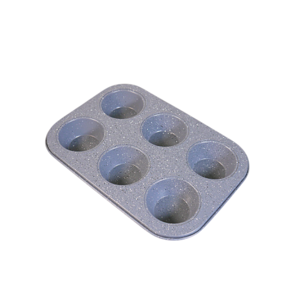 Форма для выпечки капкейков 6 ячеек «Мрамор»