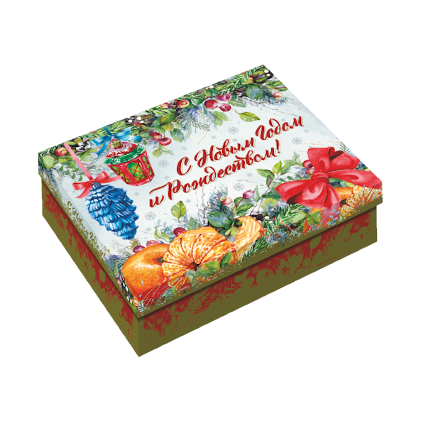 Подарочная коробка Новогодний букет (С НГ и рождеством)