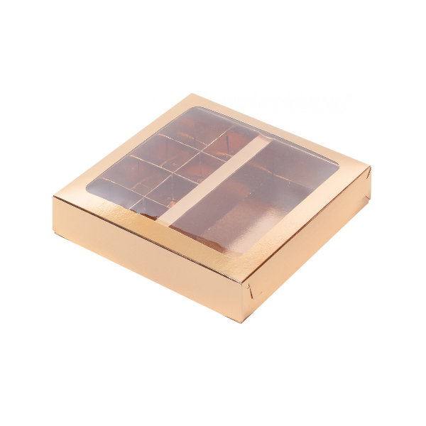 Коробка 8 конфет + Плитка Золото