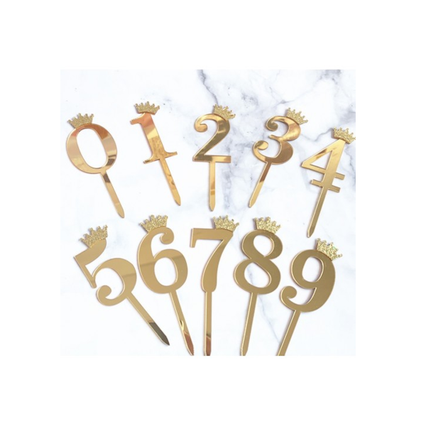 Топпер цифра Девять (золото)