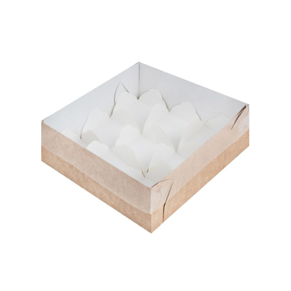 Коробка Моти Крафт (9 ячеек) 17,5*17,5*5,5см