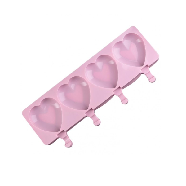 Форма силикон Эскимо Сердце 4 ячейки
