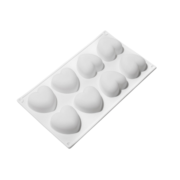 Форма силикон Сердечки 8 ячеек (пирожные)