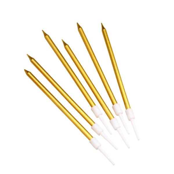 Свечи золотые Ройс 6шт (13см)