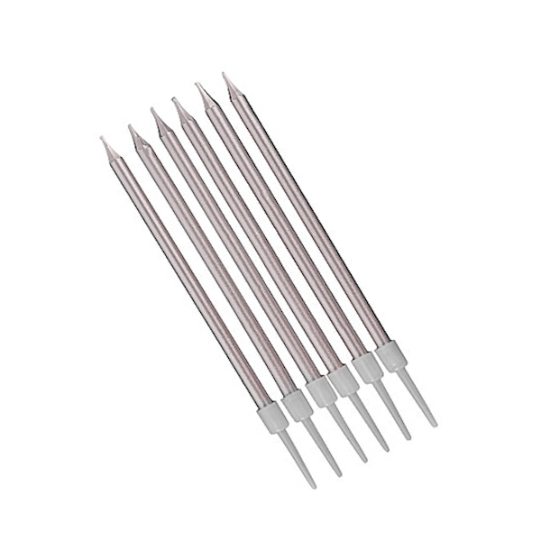 Свечи серебро Ройс 6 шт (13 см)