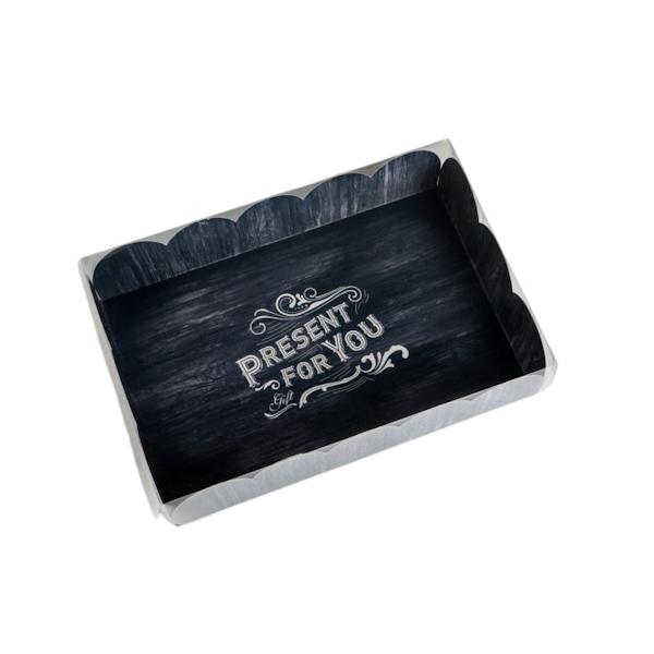 Коробка 20-30-8 см Present for you серая