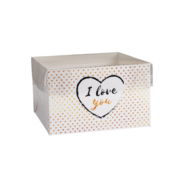 Коробка 4 капкейка I love you (10шт)