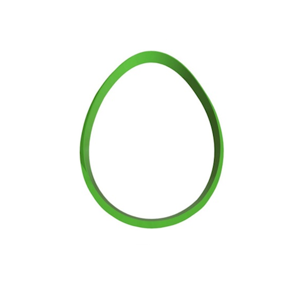 Вырубка пластиковая "Яйцо малое" 6*7.5 см