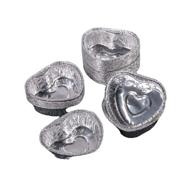 Набор форм для выпечки из фольги Сердце (30 шт)