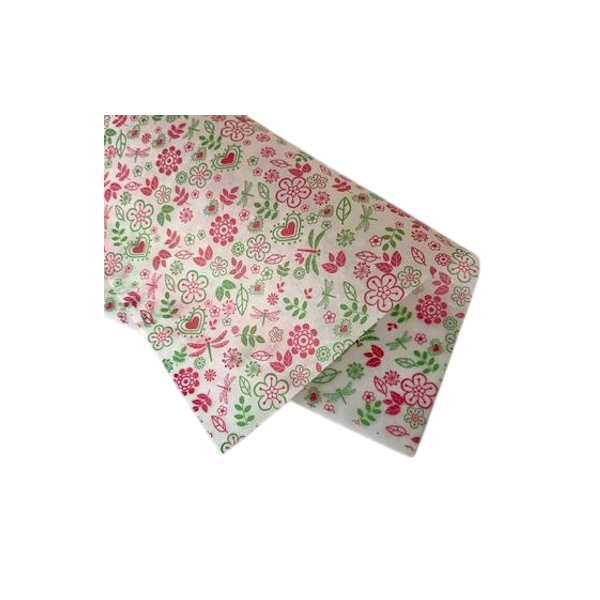 Бумага вощёная Цветочки 250*180мм