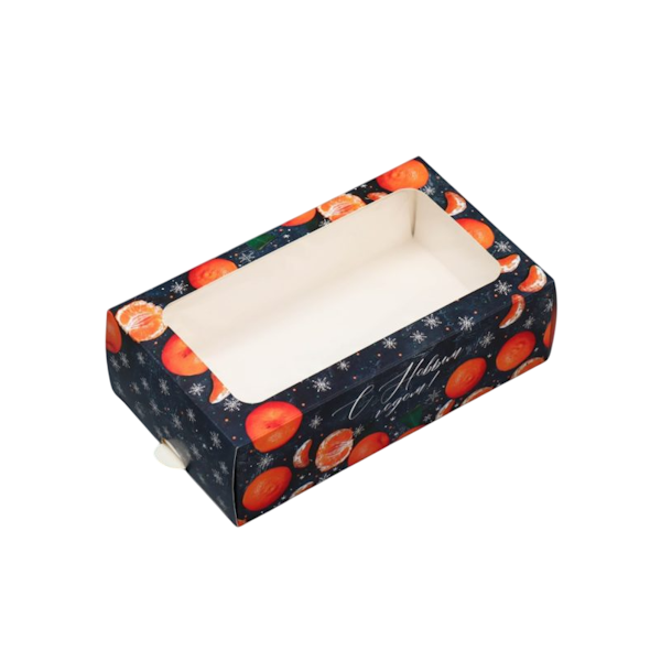 Коробка макарон Мандарины 18*10*5,5 см