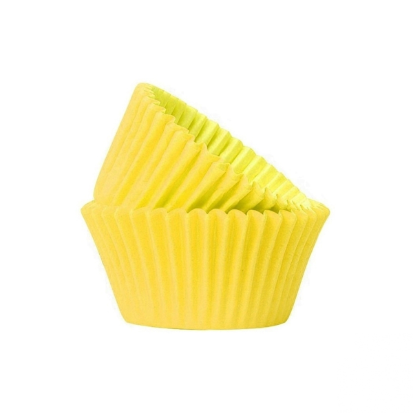 Жёлтые капсулы для капкейков 22 шт (5*3см)
