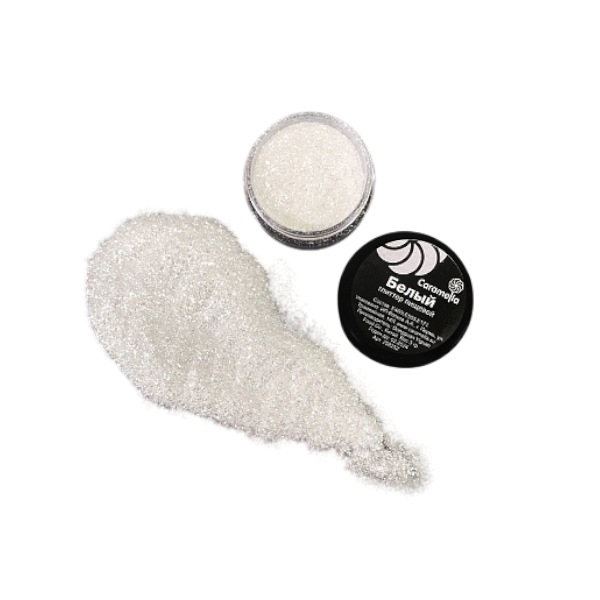 Глиттер Белый 3гр Caramella