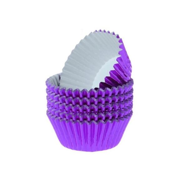 Фиолетовые капсулы для капкейков (фольга) 18 шт