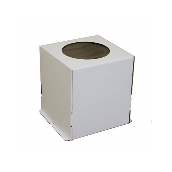 Коробка торт с окном 24-24-24 см