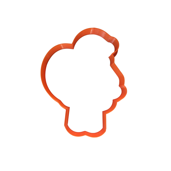 Вырубка пластиковая "Дед Мороз с мешком" 9 см