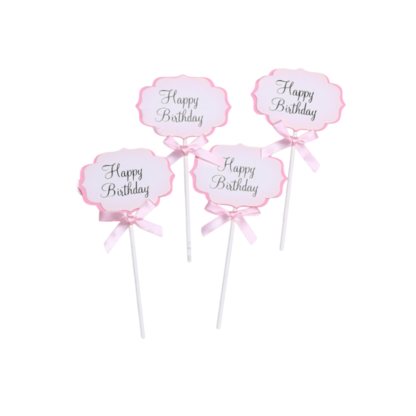 Топпер табличка розовый HB 1 шт